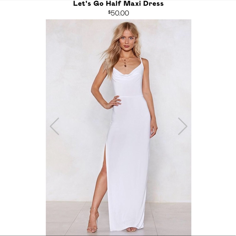 LET’S GO HALF MAXI DRESS by Nasty Gal